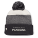 Шапка с помпоном Pittsburgh Penguins Fanatics Black/Light Beige Monochrome Cuffed