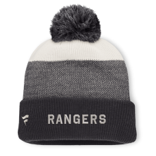 Шапка с помпоном New York Rangers Fanatics Black/Light Beige Monochrome Cuffed Шапка с помпоном New York Rangers Fanatics Black/Light Beige Monochrome Cuffed