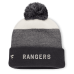 Шапка с помпоном New York Rangers Fanatics Black/Light Beige Monochrome Cuffed