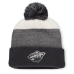 Шапка с помпоном Minnesota Wild Fanatics Black/Light Beige Monochrome Cuffed