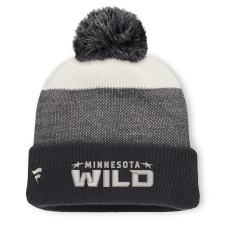 Шапка с помпоном Minnesota Wild Fanatics Black/Light Beige Monochrome Cuffed