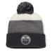 Шапка с помпоном Edmonton Oilers Fanatics Black/Light Beige Monochrome Cuffed