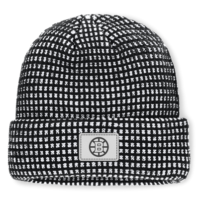 Шапка Boston Bruins Fanatics Black Fundamental Scheme Ribbed