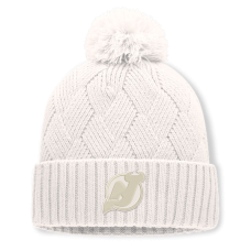 Женская джерси New Devils Fanatics Cream Level Up Cuffed Knit Hat with Pom