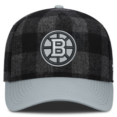 Бейсболка Boston Bruins Fanatics Black/Gray Huntsman Plaid A-Frame