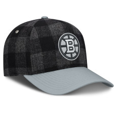 Бейсболка Boston Bruins Fanatics Black/Gray Huntsman Plaid A-Frame