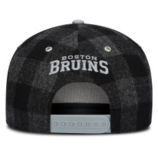 Бейсболка Boston Bruins Fanatics Black/Gray Huntsman Plaid A-Frame
