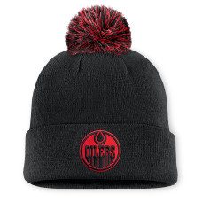 Шапка с помпоном Edmonton Oilers Fanatics Black Canada Military Appreciation Authentic Pro Cuffed