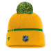 Шапка с помпоном Minnesota Wild Fanatics Gold Authentic Pro Alternate Cuffed