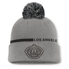 Шапка с помпоном Los Angeles Kings Fanatics Gray Authentic Pro Alternate Cuffed Шапка с помпоном Los Angeles Kings Fanatics Gray Authentic Pro Alternate Cuffed