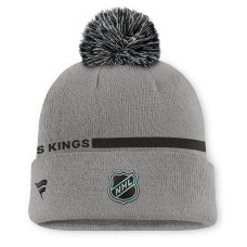 Шапка с помпоном Los Angeles Kings Fanatics Gray Authentic Pro Alternate Cuffed Шапка с помпоном Los Angeles Kings Fanatics Gray Authentic Pro Alternate Cuffed