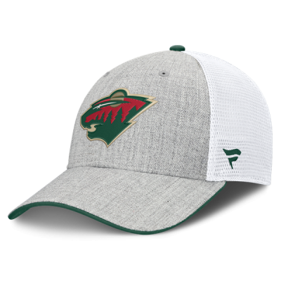 Бейсболка Minnesota Wild Fanatics Heather Gray/White Structured Trucker