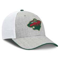 Бейсболка Minnesota Wild Fanatics Heather Gray/White Structured Trucker Бейсболка Minnesota Wild Fanatics Heather Gray/White Structured Trucker