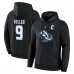 Utah Mammoth Clayton Keller Fanatics Black Authentic Stack Name & Number Hoodie