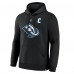 Utah Mammoth Clayton Keller Fanatics Black Authentic Stack Name & Number Hoodie
