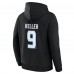 Utah Mammoth Clayton Keller Fanatics Black Authentic Stack Name & Number Hoodie