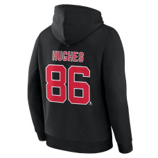 Толстовка New Jersey Devils Jack Hughes Fanatics Black Authentic Stack Name & Number Толстовка New Jersey Devils Jack Hughes Fanatics Black Authentic Stack Name & Number