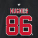Толстовка New Jersey Devils Jack Hughes Fanatics Black Authentic Stack Name & Number
