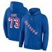 Толстовка New York Rangers Matt Rempe Fanatics Blue Authentic Stack Name & Number