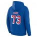 Толстовка New York Rangers Matt Rempe Fanatics Blue Authentic Stack Name & Number