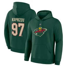 Minnesota Wild Kirill Kaprizov Fanatics Green Authentic Stack Name & Number Hoodie