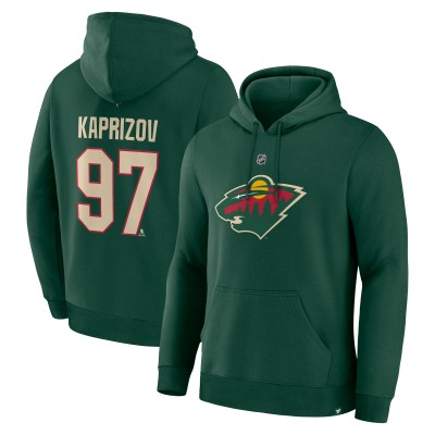 Minnesota Wild Kirill Kaprizov Fanatics Green Authentic Stack Name & Number Hoodie