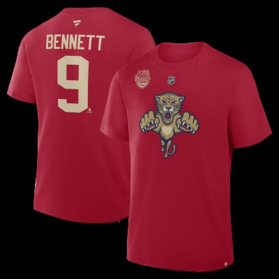 Футболка Florida Panthers Sam Bennett Fanatics Red 2026 NHL Winter Classic Authentic Stack Name & Number