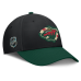 Бейсболка Minnesota Wild Fanatics Black/Green Stretch
