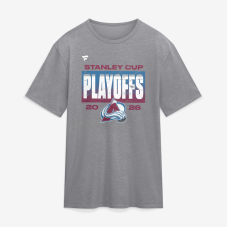 Colorado Avalanche Fanatics Athletic Heather Gray 2026 Stanley Cup Playoffs Vintage Tri-Blend T-Shirt