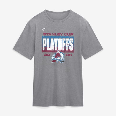Colorado Avalanche Fanatics Athletic Heather Gray 2026 Stanley Cup Playoffs Vintage Tri-Blend T-Shirt
