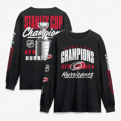 Футболка с длинным рукавом Carolina Hurricanes Fanatics Black 2026 Stanley Cup Champions