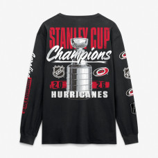 Футболка с длинным рукавом Carolina Hurricanes Fanatics Black 2026 Stanley Cup Champions