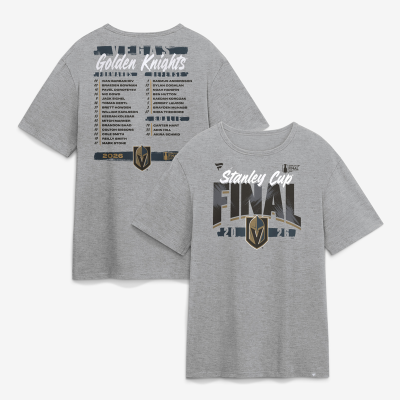 Футболка Vegas Golden Knights Fanatics Heather Gray 2026 Stanley Cup Final Roster