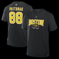 Футболка Boston Bruins David Pastrnak Fanatics Black 2026 NHL Stadium Series Authentic Stack Name & Number