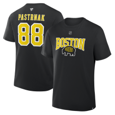 Футболка Boston Bruins David Pastrnak Fanatics Black 2026 NHL Stadium Series Authentic Stack Name & Number