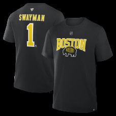 Футболка Boston Bruins Jeremy Swayman Fanatics Black 2026 NHL Stadium Series Authentic Stack Name & Number Футболка Boston Bruins Jeremy Swayman Fanatics Black 2026 NHL Stadium Series Authentic Stack Name & Number
