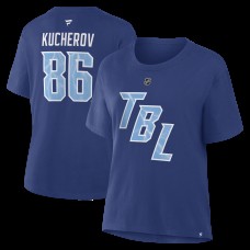 Футболка Женская Tampa Bay Lightning Nikita Kucherov Fanatics Blue 2026 NHL Stadium Series Authentic Stack Name & Number