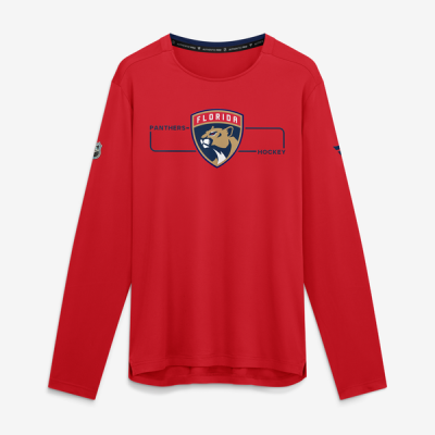 Футболка с длинным рукавом Florida Panthers Fanatics Red Authentic Pro Rink Tech