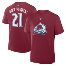 Colorado Avalanche Peter Forsberg Fanatics Burgundy Retired Player Nickname T-Shirt
