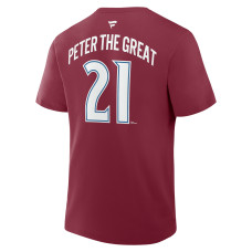 Colorado Avalanche Peter Forsberg Fanatics Burgundy Retired Player Nickname T-Shirt