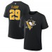 Футболка Pittsburgh Penguins Marc-Andre Fleury Fanatics Black Authentic Stack Name & Number