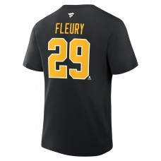 Футболка Pittsburgh Penguins Marc-Andre Fleury Fanatics Black Authentic Stack Name & Number