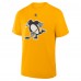 Pittsburgh Penguins Marc-Andre Fleury Fanatics Gold Authentic Stack Name & Number T-Shirt