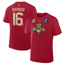 Футболка Florida Panthers Aleksander Barkov Fanatics Red 2026 NHL Winter Classic Authentic Stack Name & Number