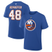New York Islanders Matthew Schaefer Fanatics Royal Authentic Stack Name & Number T-Shirt