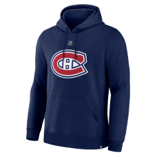 Толстовка Montreal Canadiens Lane Hutson Fanatics Navy Authentic Stack Name & Number