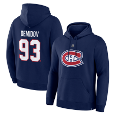 Толстовка Montreal Canadiens Ivan Demidov Fanatics Navy Authentic Stack Name & Number