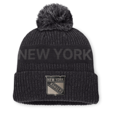 Шапка с помпоном New York Rangers Fanatics Charcoal Road Phantom Cuffed