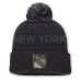 Шапка с помпоном New York Rangers Fanatics Charcoal Road Phantom Cuffed