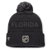 Шапка с помпоном Florida Panthers Fanatics Charcoal Road Phantom Cuffed